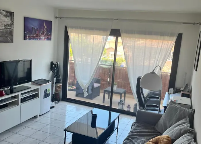 Grande Salon Climatisé Dans Partagé Avec Parking Devant La Antibes